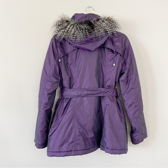 Betsey Johnson Purple Fur Hood Jacket - Picture 10 of 10